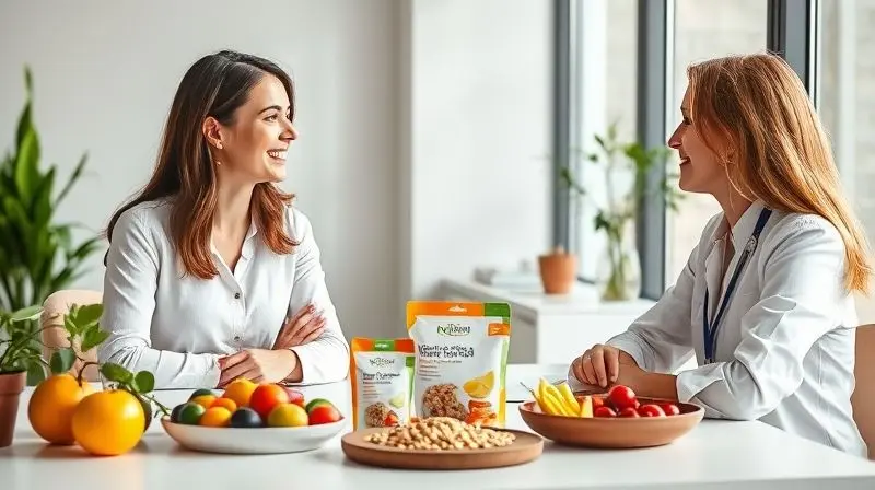 Médico ou nutricionista conversando com paciente em consultório, destacando a importância do acompanhamento profissional ao tomar creatina sendo diabético.