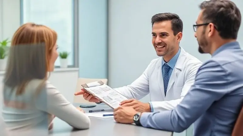 Médico conversando com paciente, destacando a importância do acompanhamento profissional ao usar suplementos como a creatina.