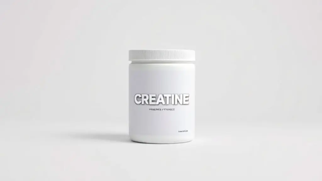 Pote de creatina de alta qualidade em um fundo limpo de estúdio, representando a análise completa do suplemento Creatina Under Labz.