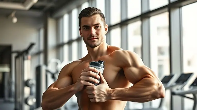 Atleta focado e com energia durante um treino intenso, simbolizando os benefícios de performance da combinação de cafeína e creatina.