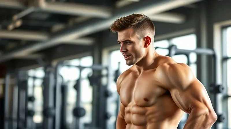 Atleta demonstrando força e energia durante um treino intenso na academia, representando os benefícios do uso de creatina para o desempenho físico.