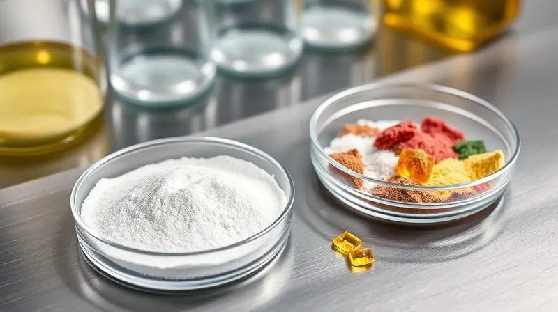 Análise de laboratório comparando creatina pura com outros aditivos e alérgenos encontrados em suplementos, para identificar a causa da reação.