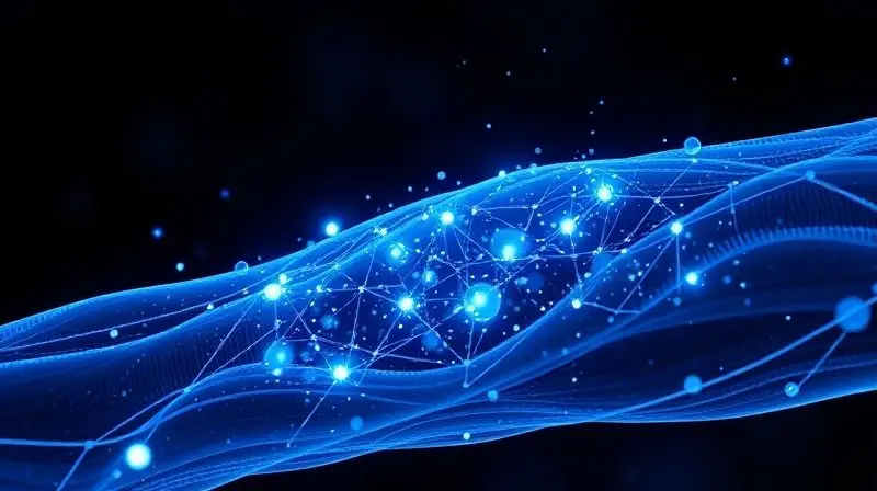 Representação visual de como a creatina micronizada age no corpo, fornecendo energia para as células musculares em nível microscópico.