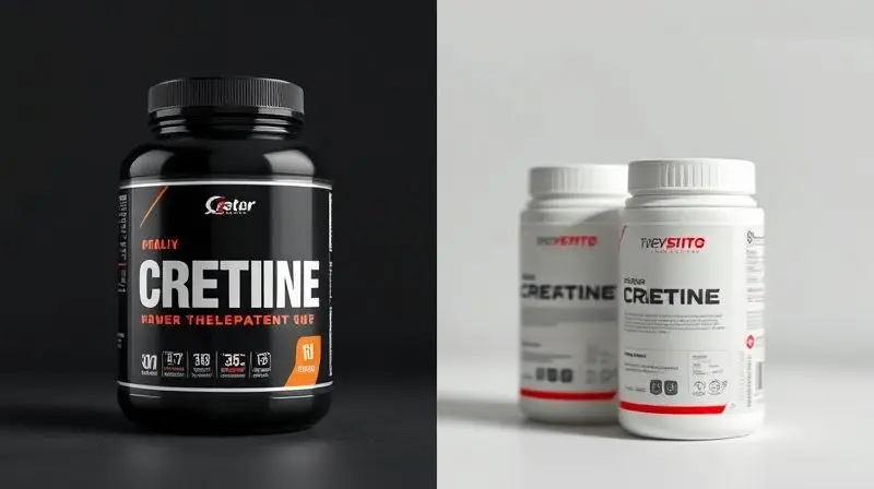 Comparativo visual da creatina Optimum Nutrition contra concorrentes, com uma balança simbolizando a sua superioridade em qualidade e eficácia.