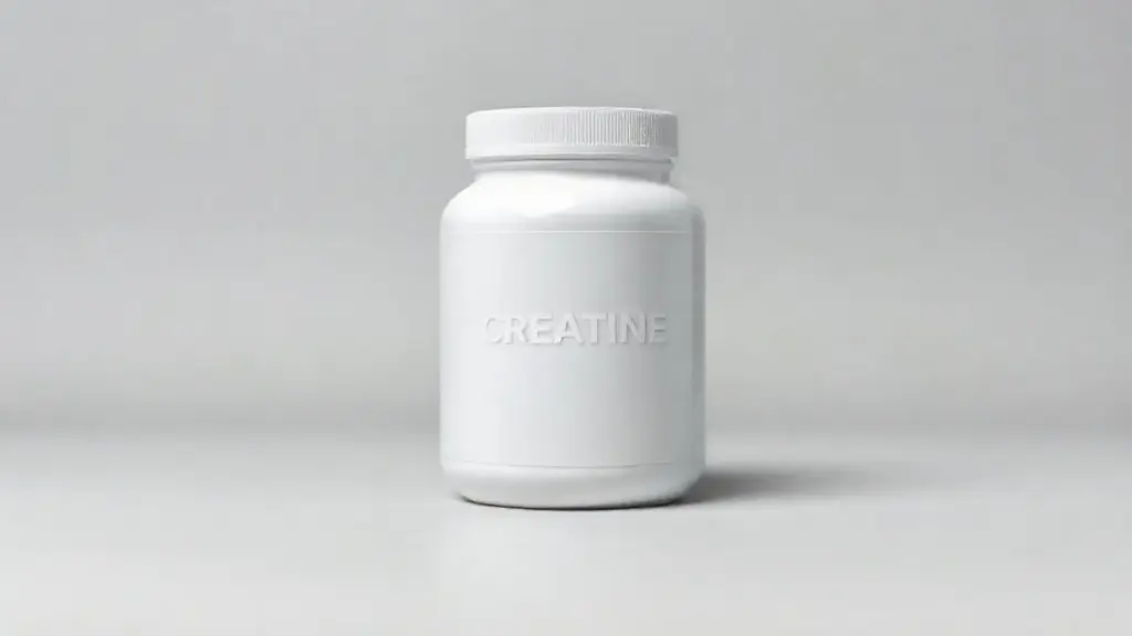 Pote de Creatina Lavitan em um fundo de estúdio, destacando o suplemento para quem busca informações sobre seus benefícios e como tomar.