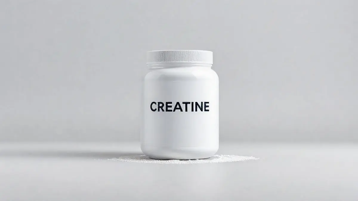 Pote de Creatina Nutrata Creatin UP em destaque sob iluminação de estúdio, ilustrando a análise completa do suplemento para ganho de força e massa muscular.