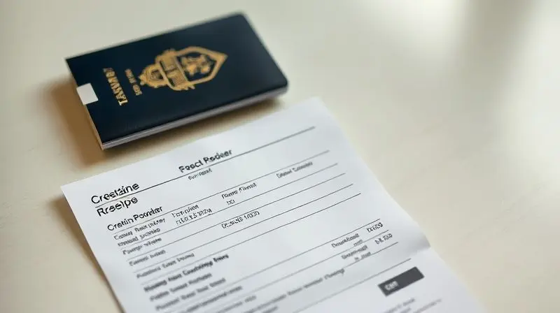 Ilustração de documentos de viagem, como passaporte e nota fiscal, ao lado de um pote de creatina para representar a documentação necessária no aeroporto.