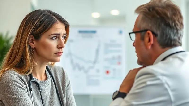 Pessoa em consulta com um profissional de saúde para discutir os possíveis efeitos colaterais e contraindicações da creatina.