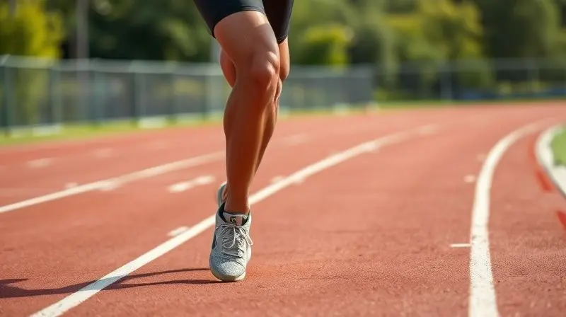 Imagem em close-up do joelho de um atleta, simbolizando articulações fortes e tecidos conectivos saudáveis devido à suplementação.