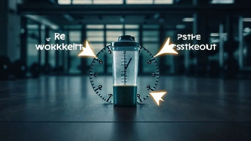 Imagem conceitual de uma coqueteleira no centro de um relógio estilizado, representando a importância do horário para tomar suplementos.