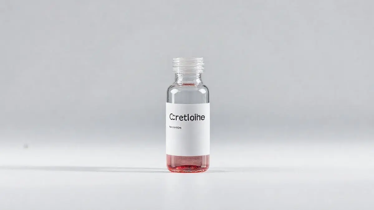 Imagem de um frasco de exame de sangue em um laboratório, representando o diagnóstico e as causas da creatinina alta.