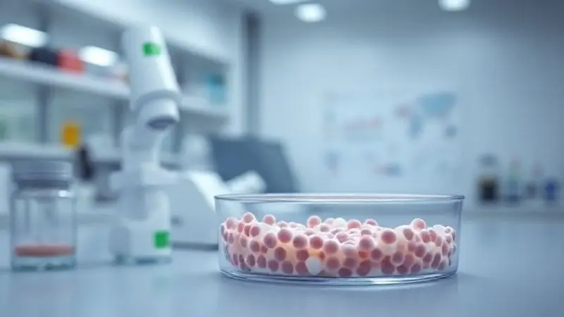 Placa de Petri com culturas de células em um laboratório, representando a pesquisa científica sobre a ligação entre creatina e endometriose.