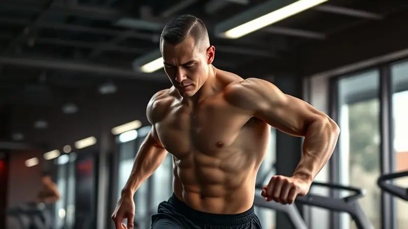 Atleta demonstrando força e energia durante o treino, um dos principais benefícios do uso contínuo de creatina para ganho de performance.