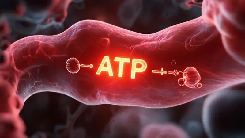 Processo de produção de energia celular com foco no papel da creatina na formação de ATP muscular