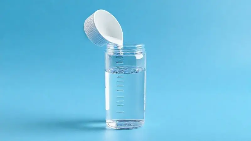 Ilustração conceitual da dosagem correta de creatina, com dosador entrando em shaker com água, representação de uso adequado