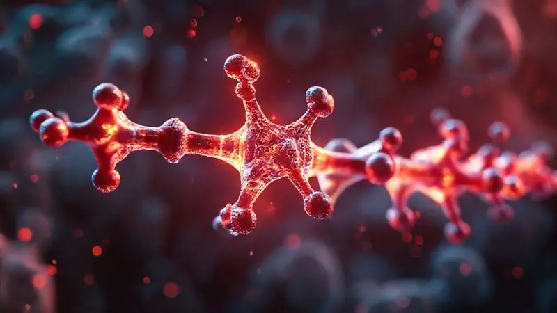 Estrutura molecular da creatina e ciclo energético ATP-ADP nas células musculares