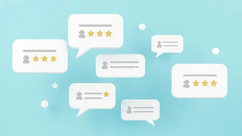 Visualização conceitual de feedback de consumidores sobre creatina probiótica com avaliações positivas