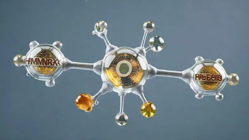 Ilustração conceitual da fórmula completa do suplemento para idosos com componentes integrados