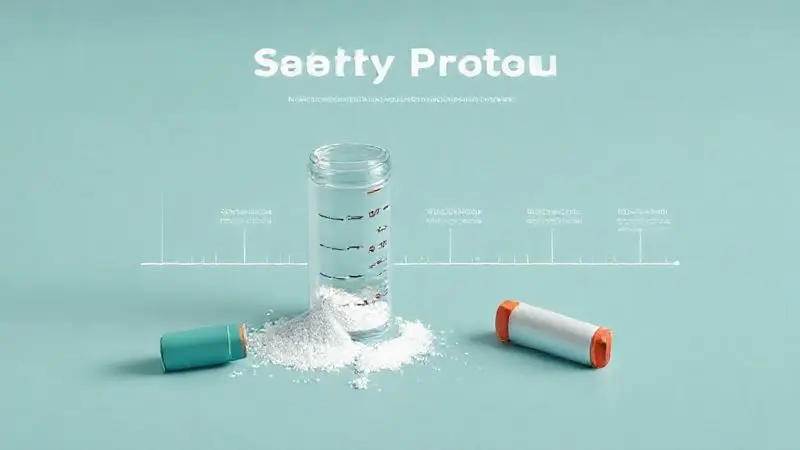 Ilustração conceitual de protocolo de segurança para uso de creatina por atletas com asma