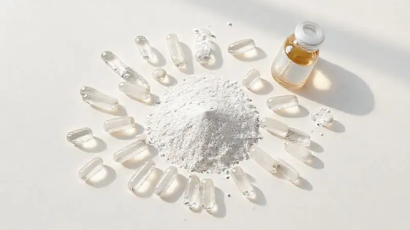 Suplementos nutricionais em cápsulas e pó para pacientes após cirurgia bariátrica, composição minimalista